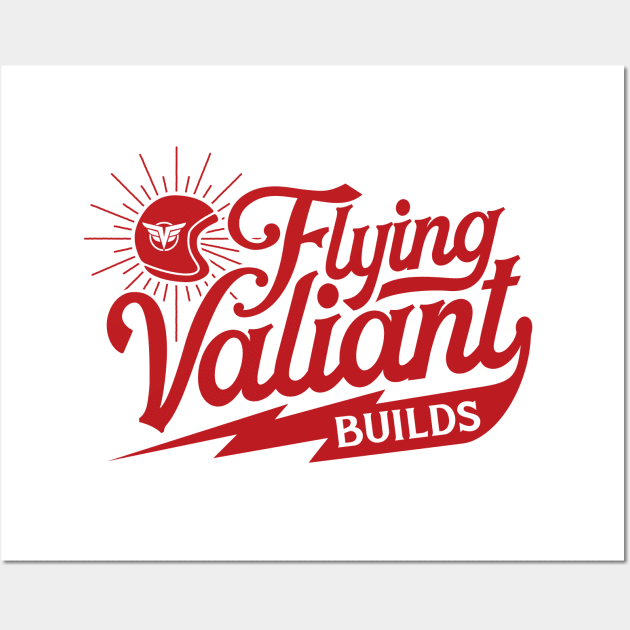 Flying Valiant Builds (Biker Style - Red) Wall Art by jepegdesign